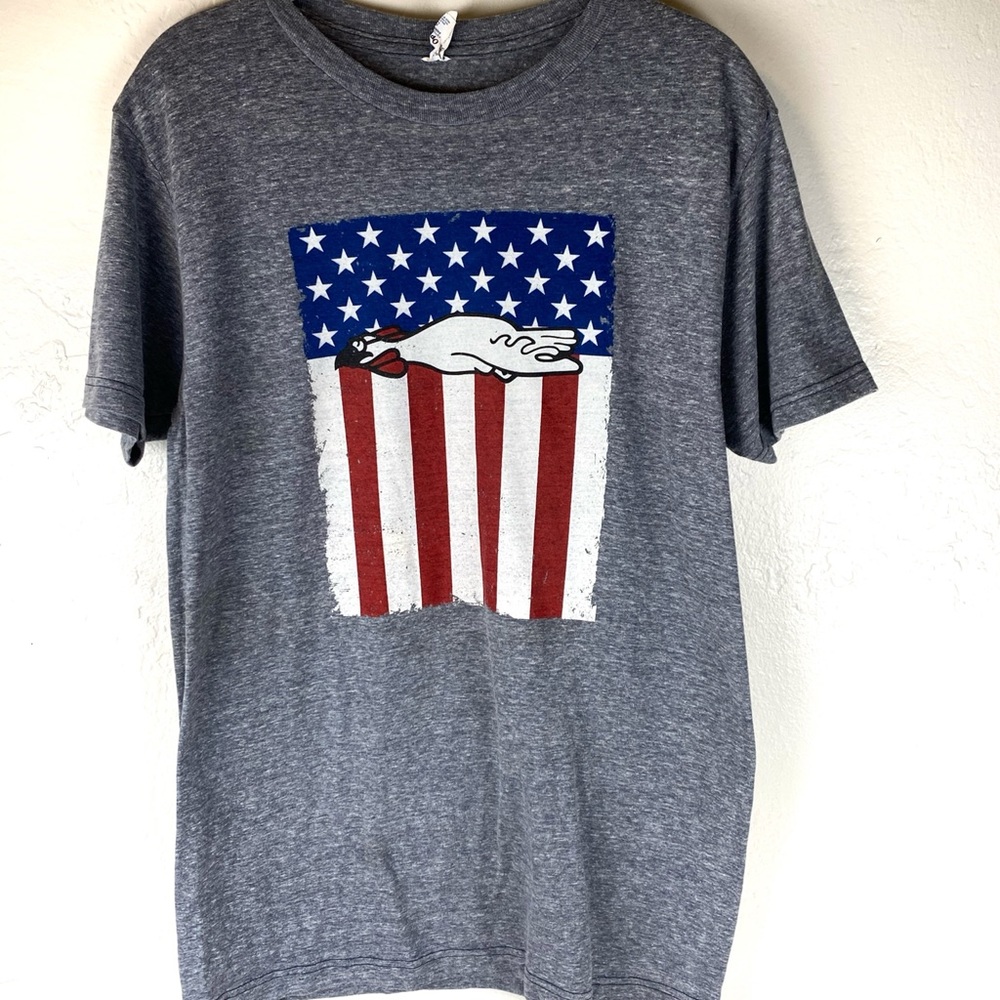 Optima t-Shirt top size S grey 4th of July